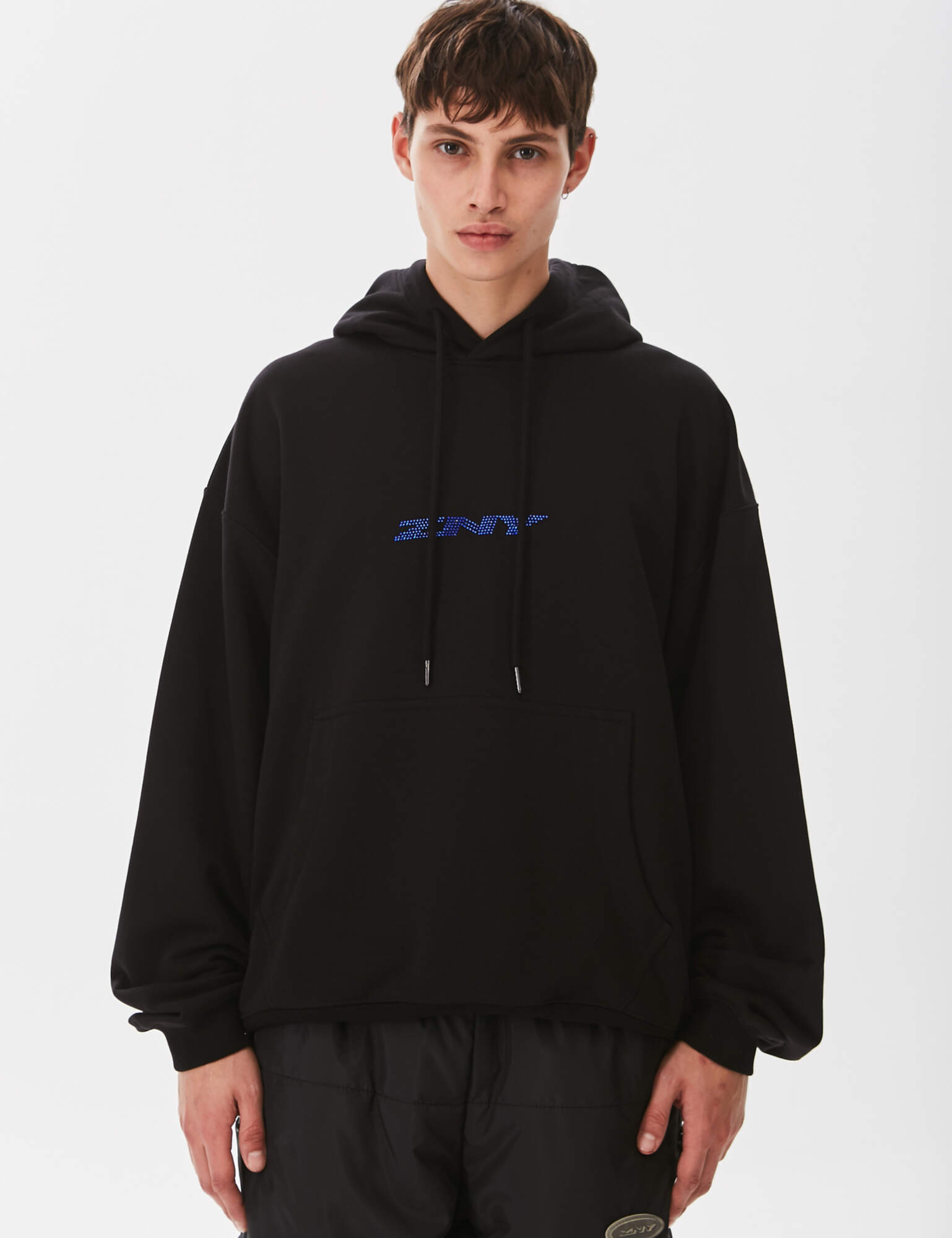 Худи ZNY BLUE ICE LOGO BLACK