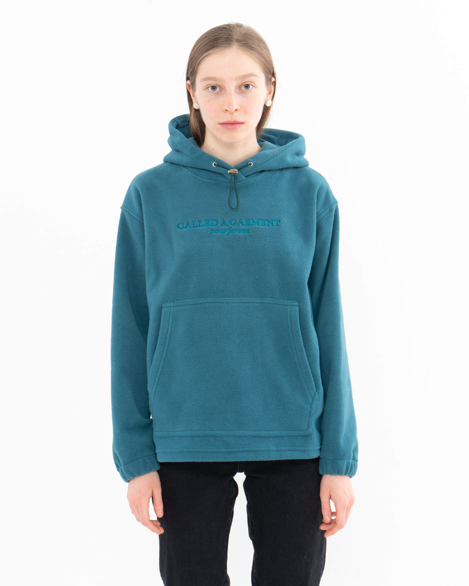 Wrap hoodie, изумрудный, женский