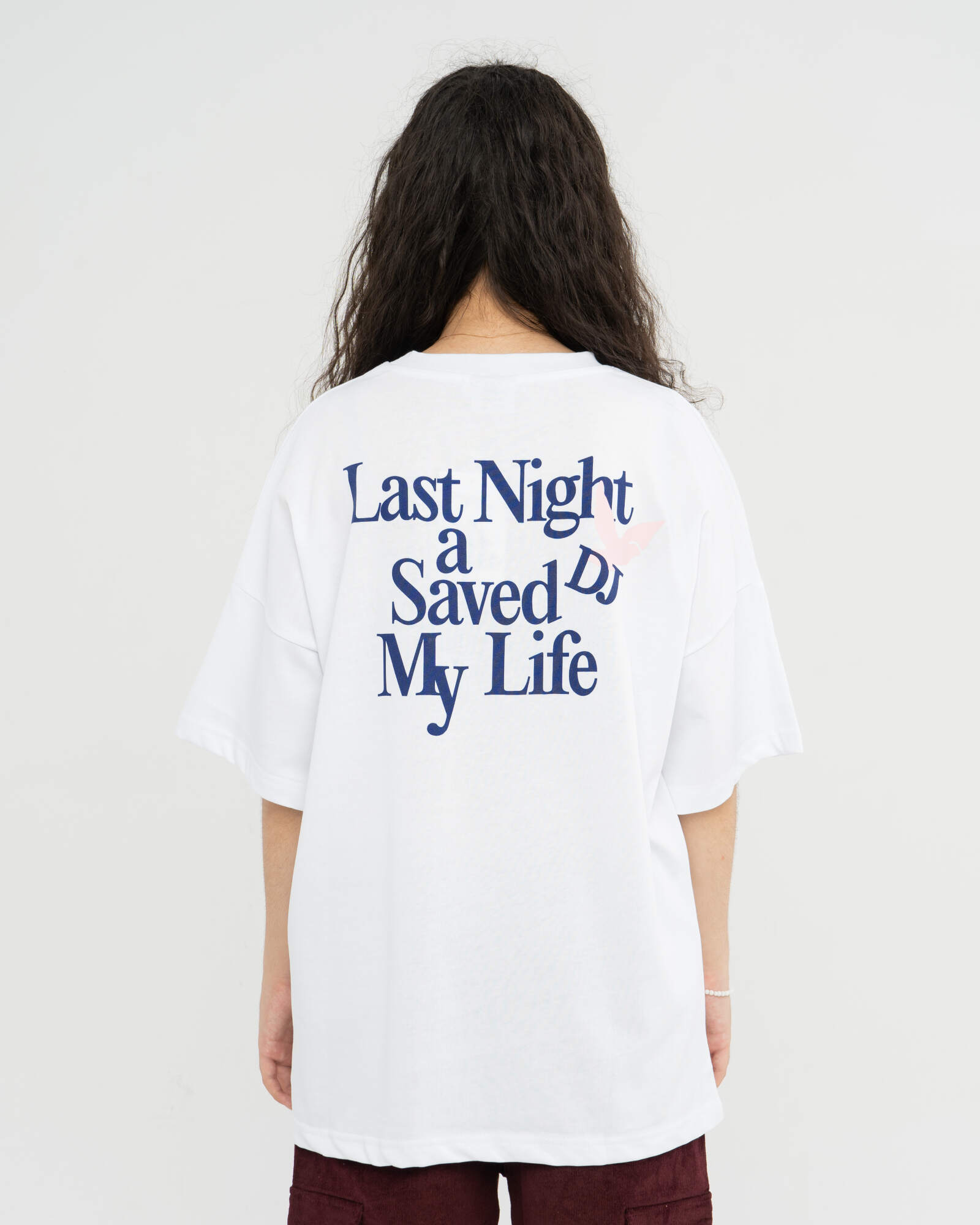 Футболка белая "Last Night DJ"
