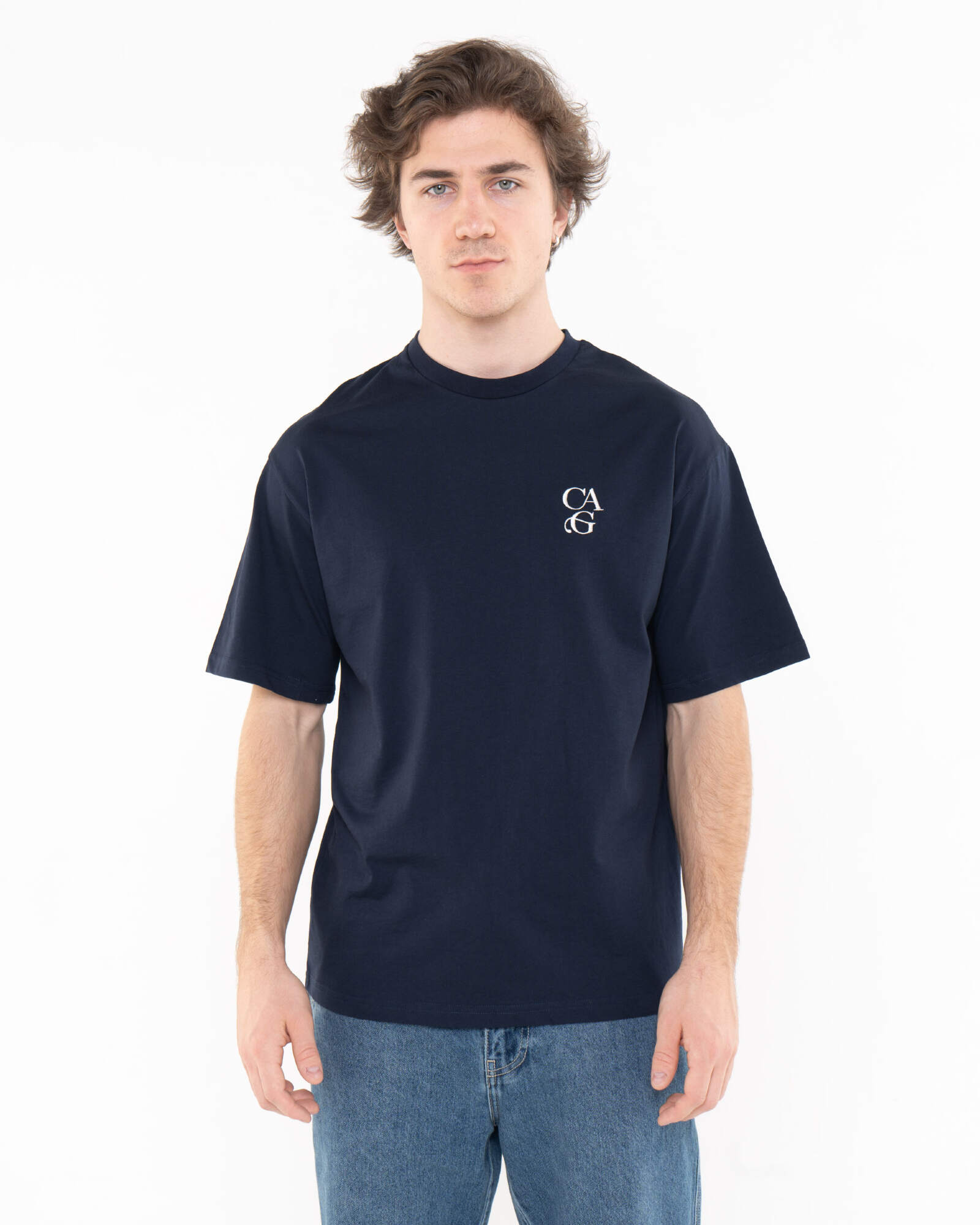 Футболка CAG lettering t-shirt, унисекс, темно-синий