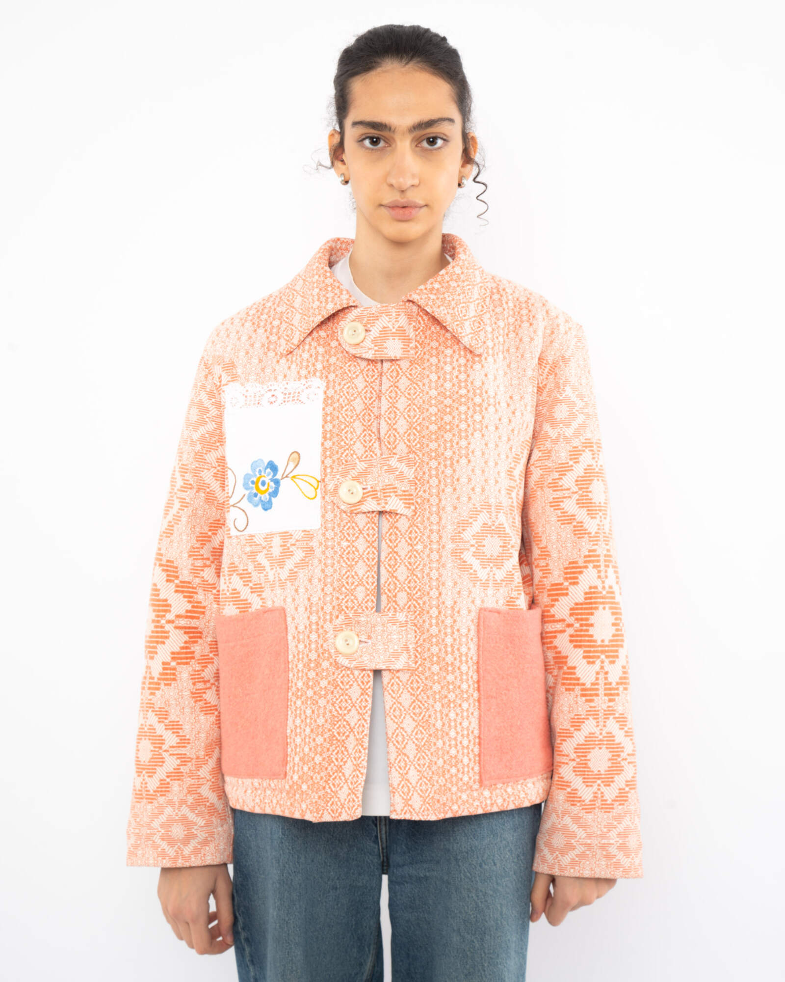 SOEURS Утепленная Куртка с Розовыми Карманами/Padded Jacket with Pink Pockets SOEURS Утепленная Куртка с Розовыми Карманами/Padded Jacket with Pink Pockets