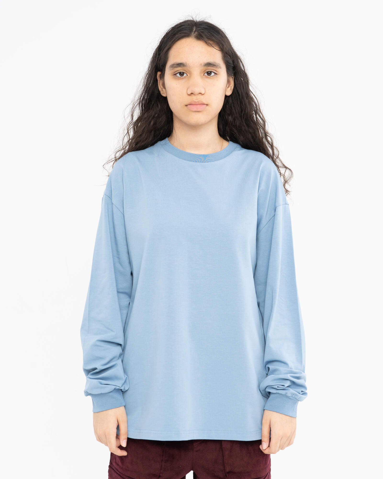 Лонгслив Essential Longsleeve, унисекс, пыльный деним Лонгслив Essential Longsleeve, унисекс, пыльный деним