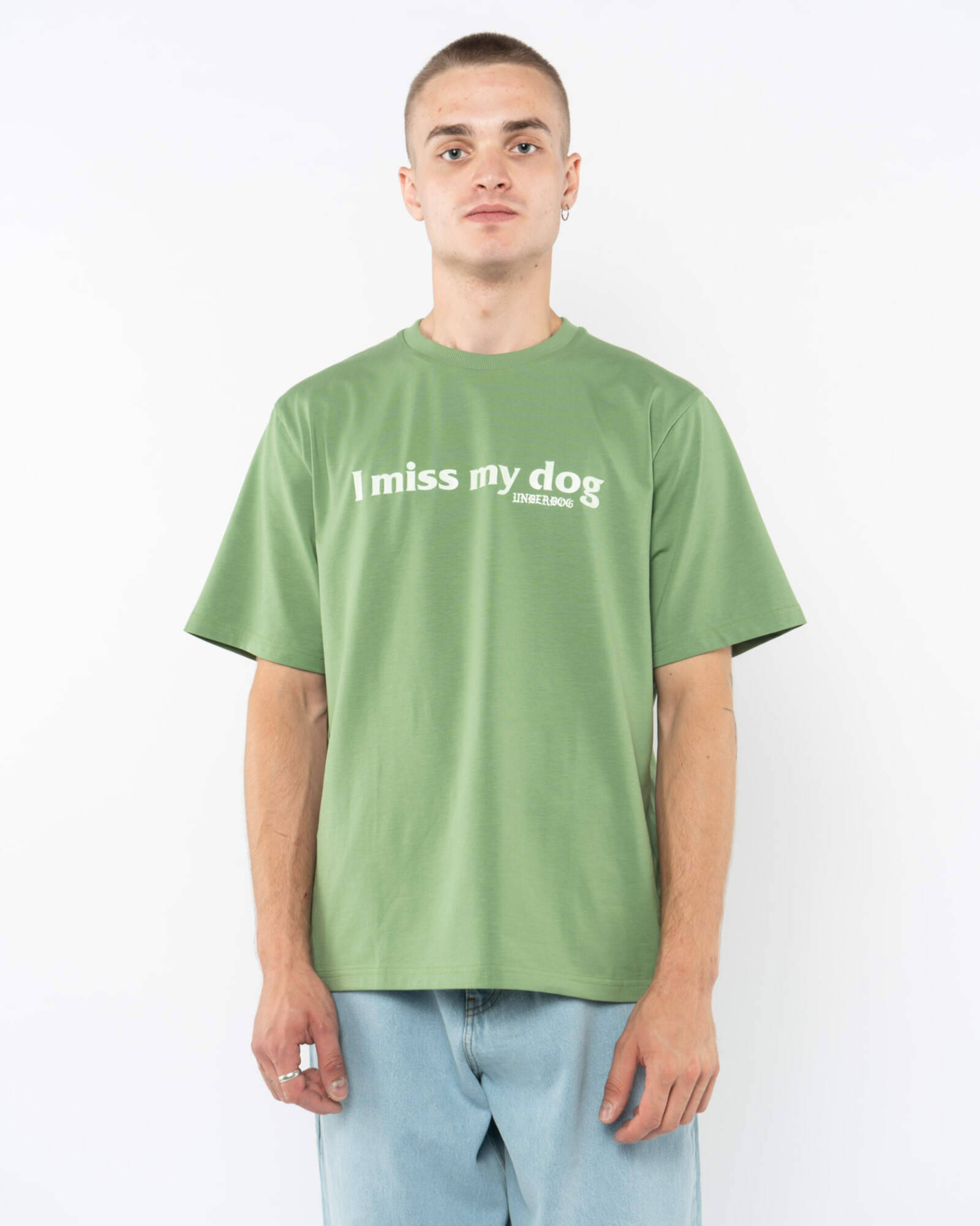 Underdog I miss my dog T-Shirt / Agava-Grey