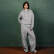 Script Comfy Hoodie in Melange Grey