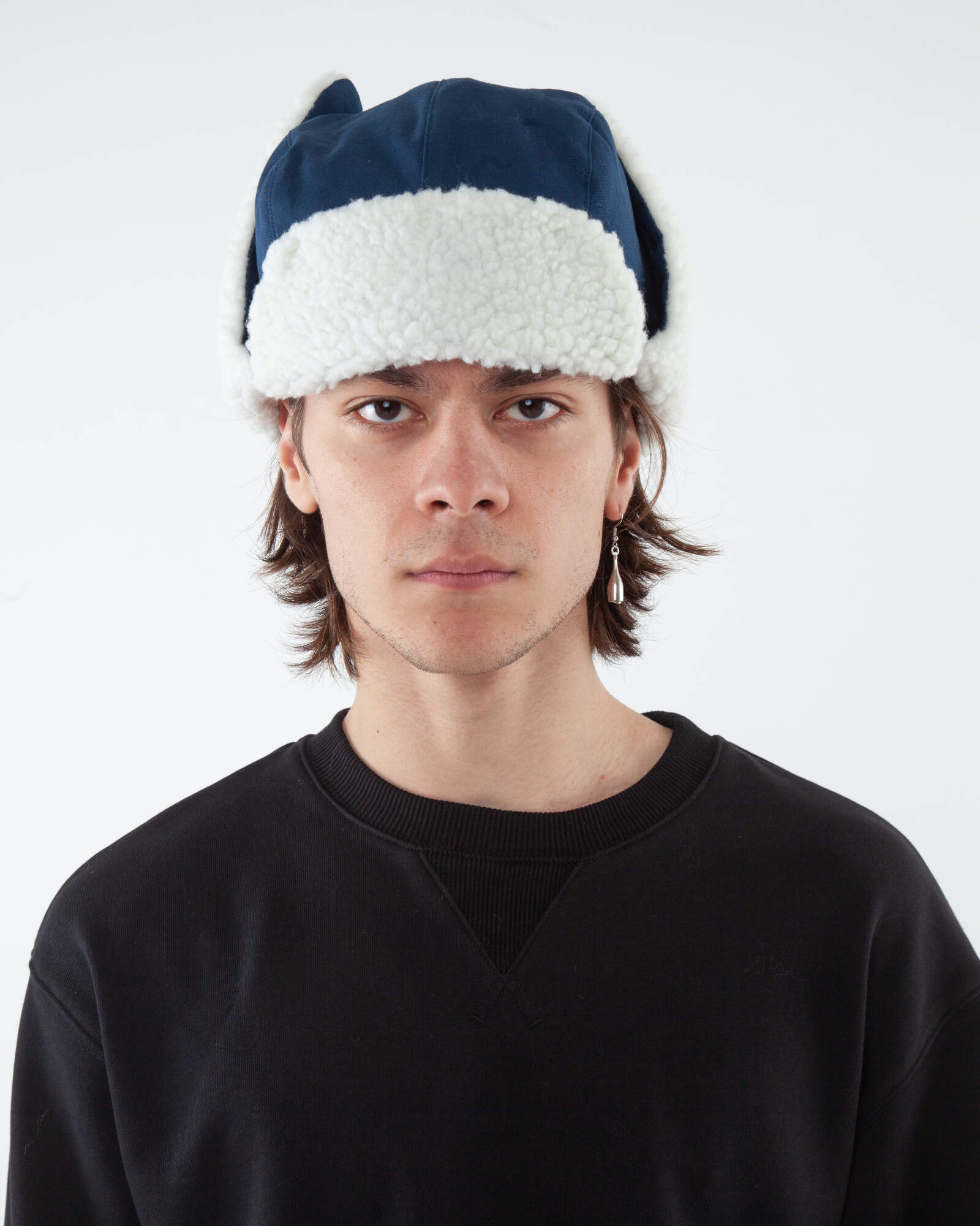 Шапка ЗАПОРОЖЕЦ Ushanka Beanie FW21 (синий) Шапка ЗАПОРОЖЕЦ Ushanka Beanie FW21 (синий)
