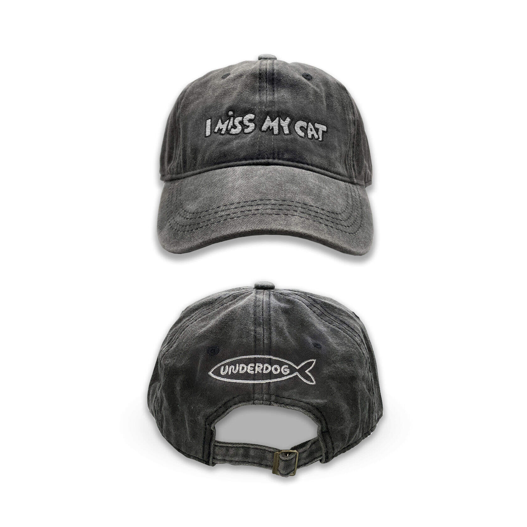 Underdog I miss my cat Goofy Cap / Washed Grey Underdog I miss my cat Goofy Cap / Washed Grey
