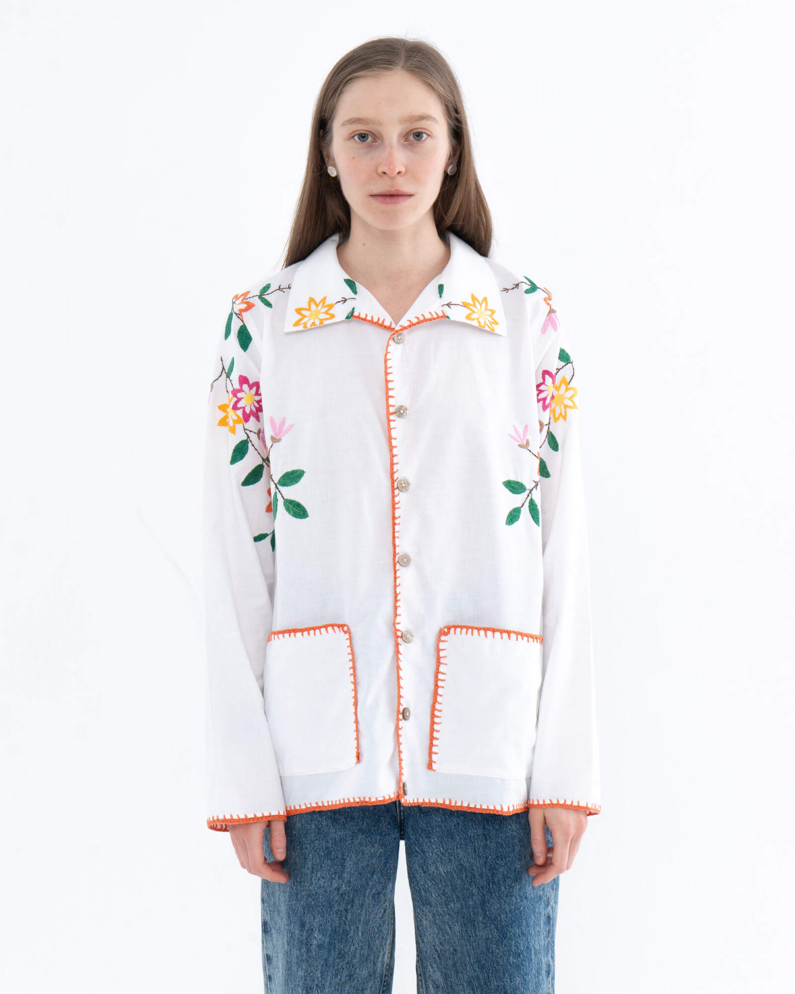 Bertha Shirt (сшита в одном экземпляре из плотной льняной скатерти периода 1970х) Bertha Shirt (сшита в одном экземпляре из плотной льняной скатерти периода 1970х)