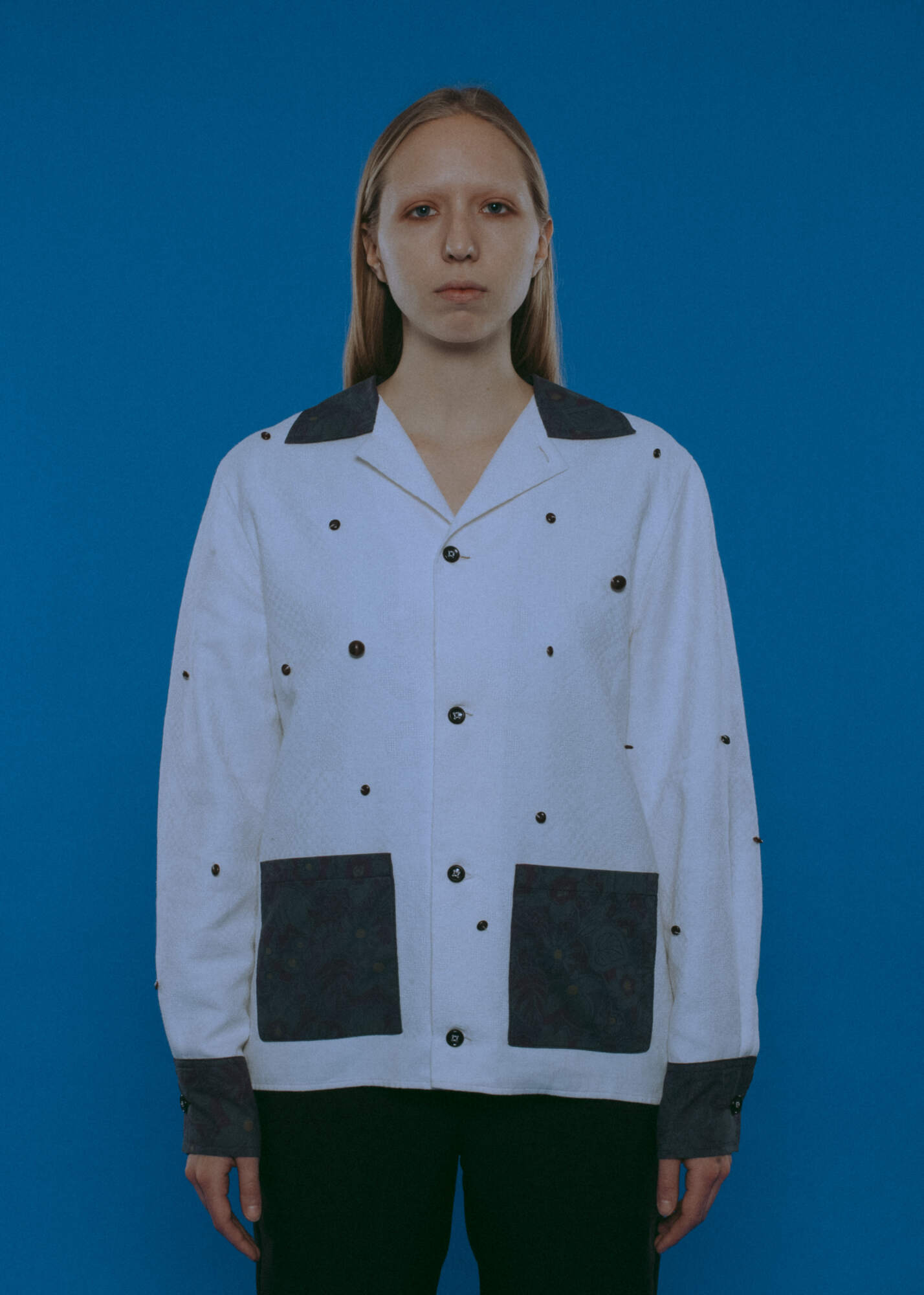 Wooden Beads Jacket:Скатерть 1970-х годов, подкладка из твила 1960-х годов Wooden Beads Jacket:Скатерть 1970-х годов, подкладка из твила 1960-х годов