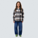 Рубашка Dissident серая Trademark Logo Flanel Plaid Shirt