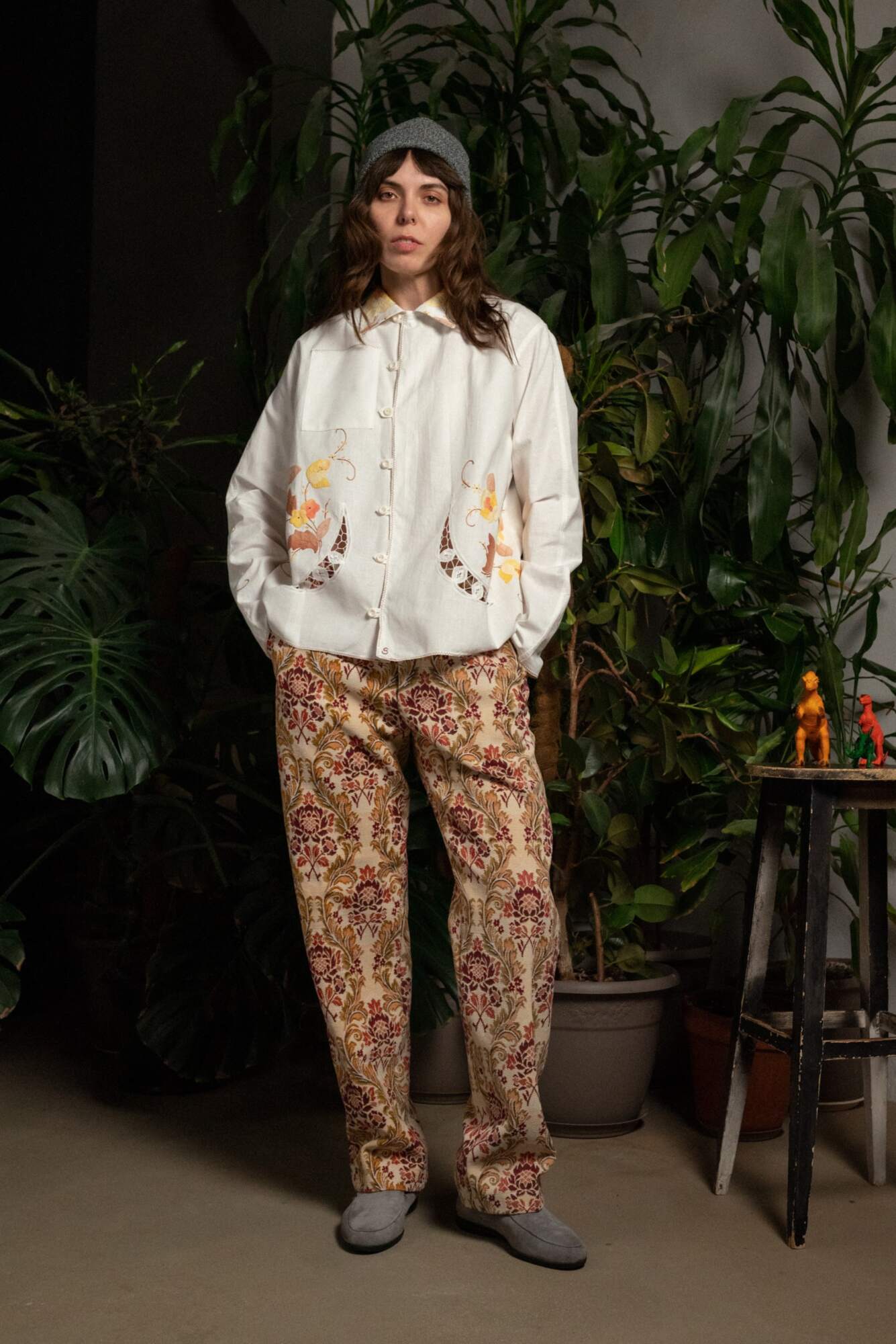 SOEURS Рубашка с Жёлто-Коричневыми Аппликациями 3/Yellow-Brown Applique Long Sleeve Shirt 3