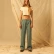 Брюки Classic wide chinos, женский, небесно-голубой
