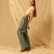 Брюки Classic wide chinos, женский, небесно-голубой