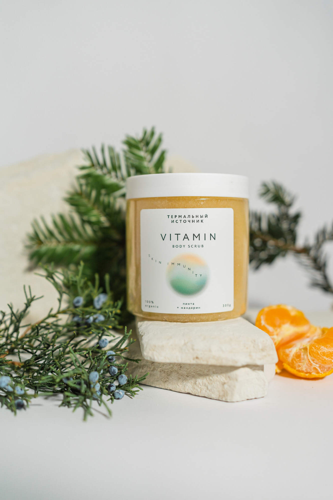 VITAMIN скраб для тела ПИХТА + МАНДАРИН, 300 г