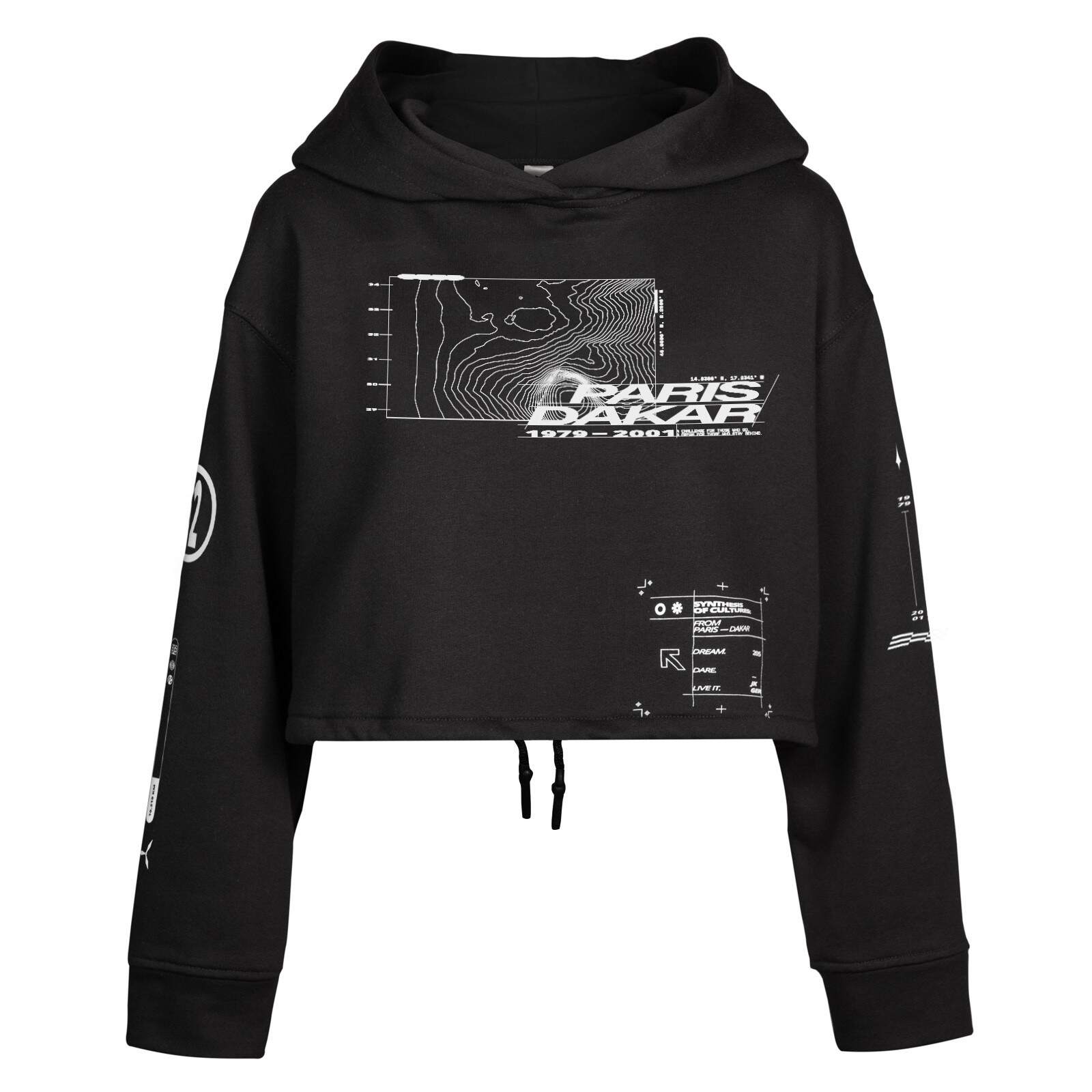 Topography Black Cropped AR Hoodie Topography Black Cropped AR Hoodie