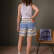 SOEURS Шорты с Голубым Расшитым Узором/Blue Embroidery Shorts SOEURS Шорты с Голубым Расшитым Узором/Blue Embroidery Shorts